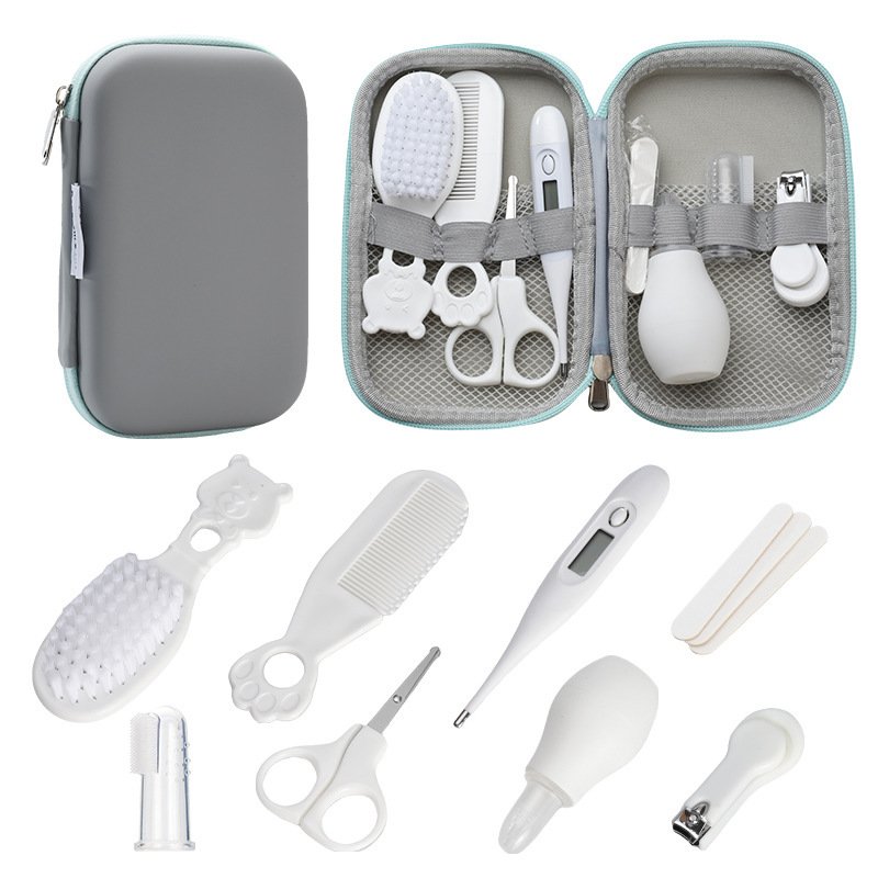 ba182149-a83a-4432-9a74-955c197b5086.jpg Baby Care Kit Baby Comb Nasal Aspirator Set Thermometer Care Package 8-piece Gift - Image 1